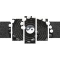 5-TEILIGES WANDBILD HARMONISCHES SYMBOL YIN UND YANG - SCHWARZ-WEISSE BILDER - BILDER