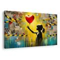 OBRAZ DÍVKA SRDCE A BALÓN - OBRAZY ŽENY - OBRAZY