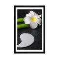 AFFICHE AVEC MONTURE SPA NATURE MORTE AVEC SYMBOLE YIN ET YANG - FENG SHUI - AFFICHES