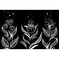 WALLPAPER BLACK AND WHITE FOLKLORE ORNAMENTS - BLACK AND WHITE WALLPAPERS - WALLPAPERS