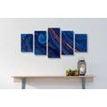 5-PIECE CANVAS PRINT BLUE ABSTRACTION - ABSTRACT PICTURES{% if product.category.pathNames[0] != product.category.name %} - PICTURES{% endif %}