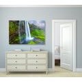 WANDBILD WASSERFALL IN ISLAND - BILDER VON NATUR UND LANDSCHAFT - BILDER