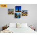 CANVAS PRINT SET ROMANTIC NIGHT PARIS - SET OF PICTURES - PICTURES