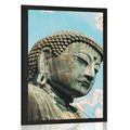 POSTER BUDDHA STATUE NEAR A CHERRY TREE - FENG SHUI - POSTERS