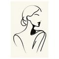 OBRAZ ŽENA V MINIMALISTICKÝCH LINIÍCH - OBRAZY ŽENY - OBRAZY