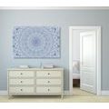 WANDBILD DETAILLIERTES DEKORATIVES MANDALA IN BLAU - BILDER MIT FENG SHUI-MOTIVEN - BILDER