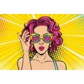 SELF ADHESIVE WALLPAPER WOMAN WITH PINK HAIR - SELF-ADHESIVE WALLPAPERS - WALLPAPERS