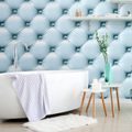 WALLPAPER BLUE LEATHER ELEGANCE - WALLPAPERS WITH IMITATION OF LEATHER - WALLPAPERS