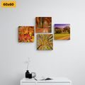 CANVAS PRINT SET NATURE IN AUTUMN COLORS - SET OF PICTURES - PICTURES