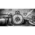 CANVAS PRINT WATCH FROM THE PAST IN BLACK AND WHITE - BLACK AND WHITE PICTURES - PICTURES