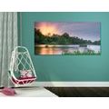 CANVAS PRINT SUNRISE BY THE RIVER - PICTURES OF NATURE AND LANDSCAPE - PICTURES