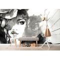 TAPETA ČERNOBÍLÝ PORTRÉT ŽENY - TAPETY - TOTÁLNÍ VÝPRODEJ 🔥