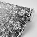 WALLPAPER ORNAMENTAL MANDALA WITH A LACE IN BLACK AND WHITE - WALLPAPERS FENG SHUI - WALLPAPERS