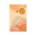 POSTER MODELE MODERNE PEACH FUZZ - FORME ABSTRACTE - POSTERE