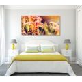 CANVAS PRINT BEAUTIFULLY BLOOMING GARDEN FLOWERS - PICTURES FLOWERS - PICTURES