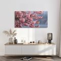 CANVASTAVLA BLOMMANDE KÖRSBÄRSTRÄD ÖVER STILLA VATTEN - BLOMTAVLOR - TAVLOR