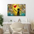 OBRAZ DÍVKA SRDCE A BALÓN - OBRAZY ŽENY - OBRAZY