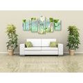 5-PIECE CANVAS PRINT ABSTRACT PARADISE - ABSTRACT PICTURES - PICTURES