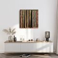 WANDBILD BUNTE ALBUMRÜCKEN - MUSIKBILDER - BILDER