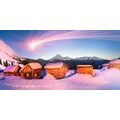 CANVAS PRINT SNOWY MOUNTAIN VILLAGE - PICTURES OF NATURE AND LANDSCAPE{% if product.category.pathNames[0] != product.category.name %} - PICTURES{% endif %}