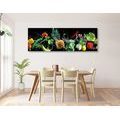 CANVAS PRINT ORGANIC FRUITS AND VEGETABLES - PICTURES OF FOOD AND DRINKS - PICTURES