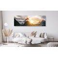 CANVAS PRINT FASCINATING SUNRISE IN THE MOUNTAINS - PICTURES OF NATURE AND LANDSCAPE - PICTURES