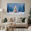 OBRAZ VÁNOČNÍ STROM V ZIMNÍ KRAJINĚ - VÁNOČNÍ A ZIMNÍ OBRAZY - OBRAZY