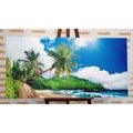 CANVAS PRINT BEAUTIFUL BEACH ON THE ISLAND OF SEYCHELLES - PICTURES OF NATURE AND LANDSCAPE - PICTURES