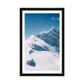 AFFICHE AVEC MONTURE DES MONTAGNES ENNEIGÉES - NATURE - AFFICHES