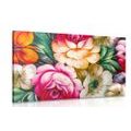 CANVAS PRINT IMPRESSIONISTIC WORLD OF FLOWERS - PICTURES FLOWERS - PICTURES