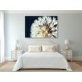 TABLEAU SUR TOILE – PISSENLIT SUR FOND SOMBRE - TABLEAUX DE FLEURS - TABLEAUX