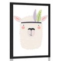 POSTER INDIAN LLAMA WITH FEATHERS - ANIMALS - POSTERS