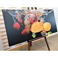 CANVAS PRINT FRUIT FALLING INTO WATER - PICTURES - 🔥 TOTAL SALE 🔥