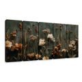 5-TEILIGES WANDBILD BLUMENHARMONIE - BILDER BLUMEN - BILDER