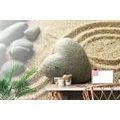 WALL MURAL ZEN STONE IN THE SHAPE OF A HEART - WALLPAPERS FENG SHUI - WALLPAPERS