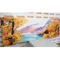 CANVAS PRINT SCENERY OF A MOUNTAIN LAKE - PICTURES OF NATURE AND LANDSCAPE - PICTURES
