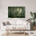 TABLEAU SUR TOILE – FORÊT DE BOULEAUX À L’AUBE - TABLEAUX FORÊT - TABLEAUX
