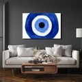 TABLEAU SUR TOILE – ŒIL BLEU DANS DES CERCLES - TABLEAUX PAR THÈME - TABLEAUX