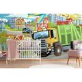 WALLPAPER GARBAGE TRUCK IN THE CITY - CHILDRENS WALLPAPERS - WALLPAPERS