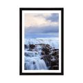 AFFICHE AVEC MONTURE CASCADES EN ISLANDE - NATURE - AFFICHES