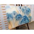 CANVAS PRINT BLUE DANDELION IN WATERCOLOR DESIGN - PICTURES FLOWERS - PICTURES