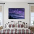 QUADRO SU TELA – NOTTE STELLATA SOPRA LE MONTAGNE - QUADRI MONTAGNE - STAMPE E QUADRI