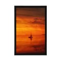 POSTER LONELY BOAT ON THE OPEN SEA - NATURE - POSTERS