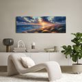 OBRAZ TICHO MEZI VLNAMI A TRÁVOU - OBRAZY VÝCHOD A ZÁPAD SLUNCE - OBRAZY