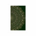 POSTER WITH MOUNT DETAILED DECORATIVE MANDALA IN GREEN COLOR - FENG SHUI - POSTERS