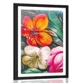 POSTER MIT PASSEPARTOUT WELT DER BLUMEN - BLUMEN - POSTER