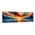 OBRAZ KLIDNÁ VODNÍ HLADINA PŘI ZÁPADU - OBRAZY VÝCHOD A ZÁPAD SLUNCE - OBRAZY