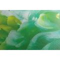 CANVAS PRINT INK IN SHADES OF GREEN - ABSTRACT PICTURES - PICTURES