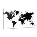 CANVAS PRINT MAP IN BLACK AND WHITE - PICTURES OF MAPS - PICTURES