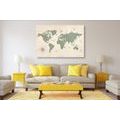 CANVAS PRINT DECENT MAP OF THE WORLD - PICTURES OF MAPS - PICTURES